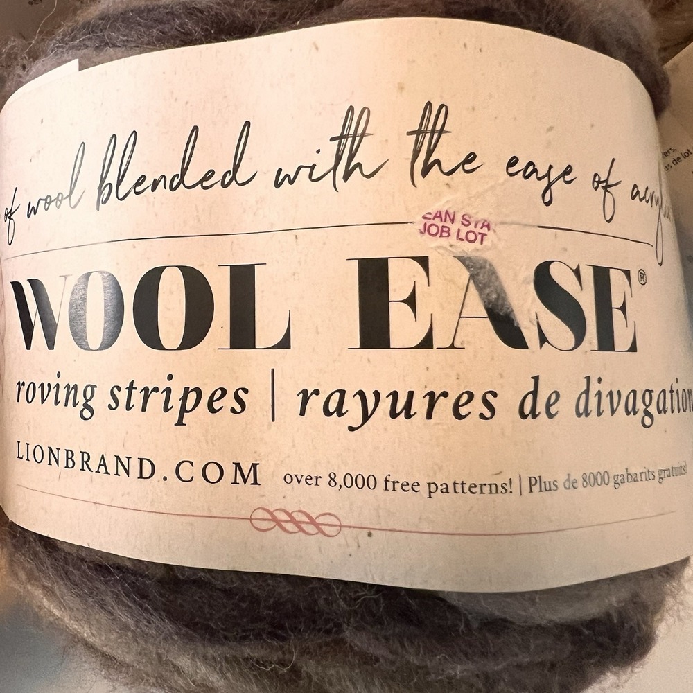 Lot 10 Lion Brand Wool Ease Roving Stripes Yarn Cedar 612 Dye Lot 0720 Bulky - Picture 2 of 5